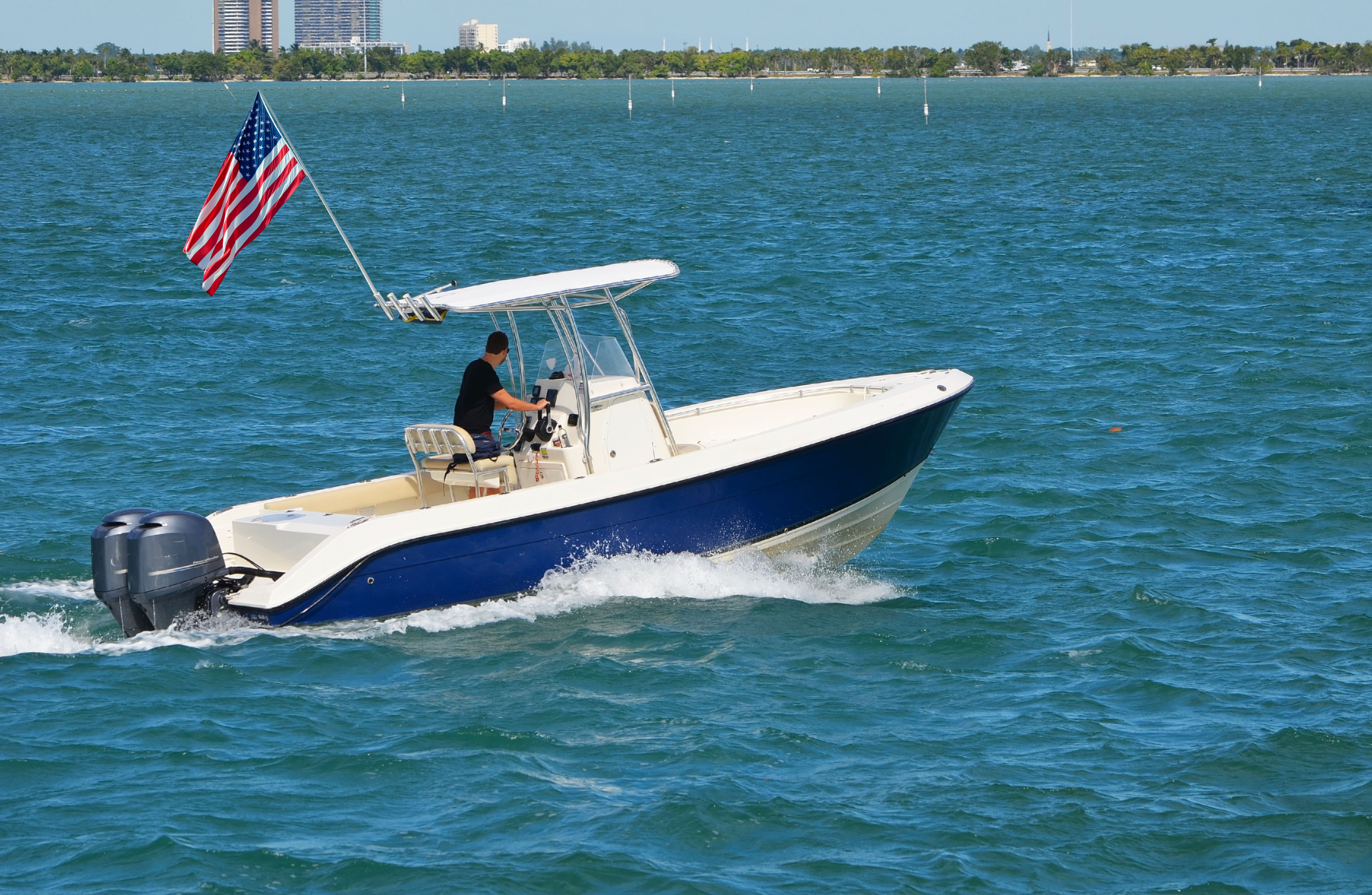 Boat Flagpole- Rod Holder Fiberglass Flagpole
