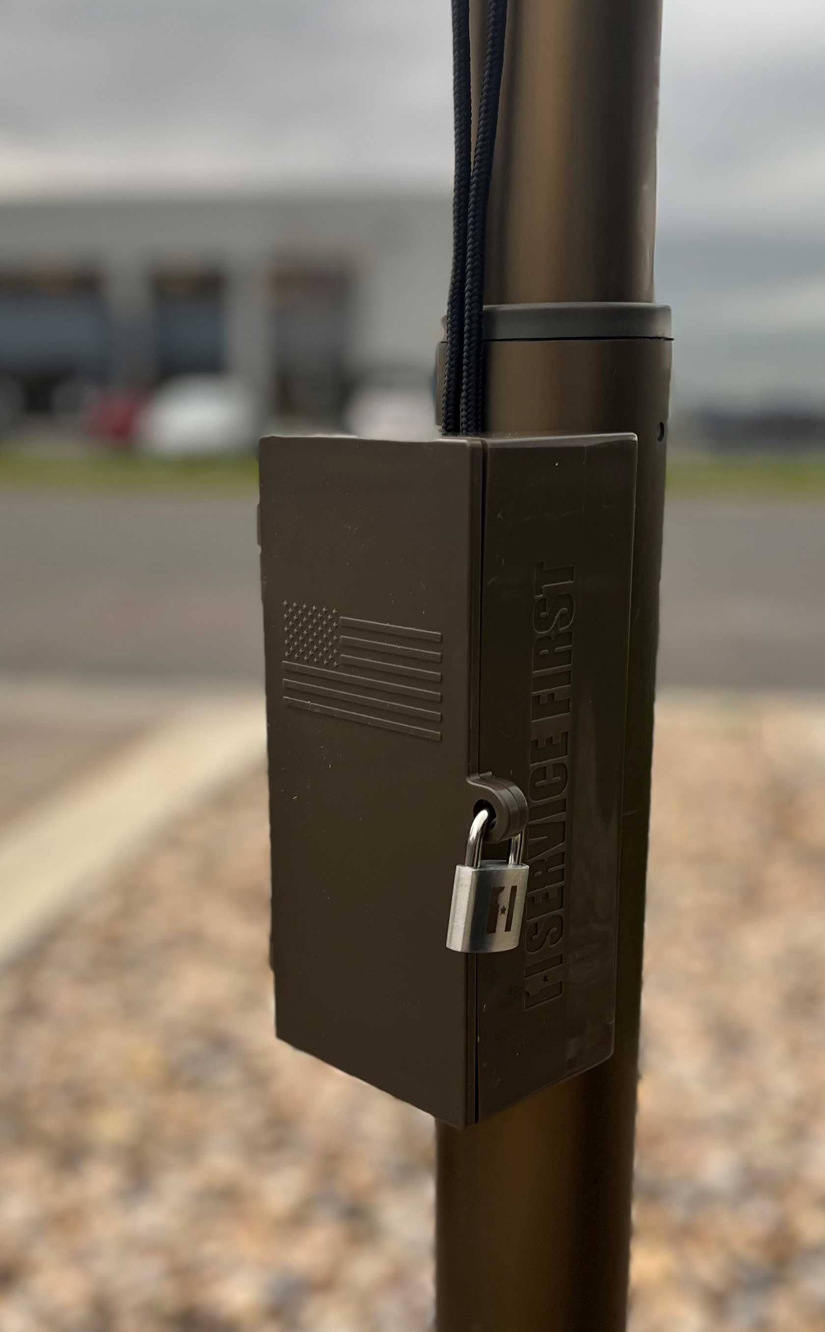 Flagpole Cleat Lock Box