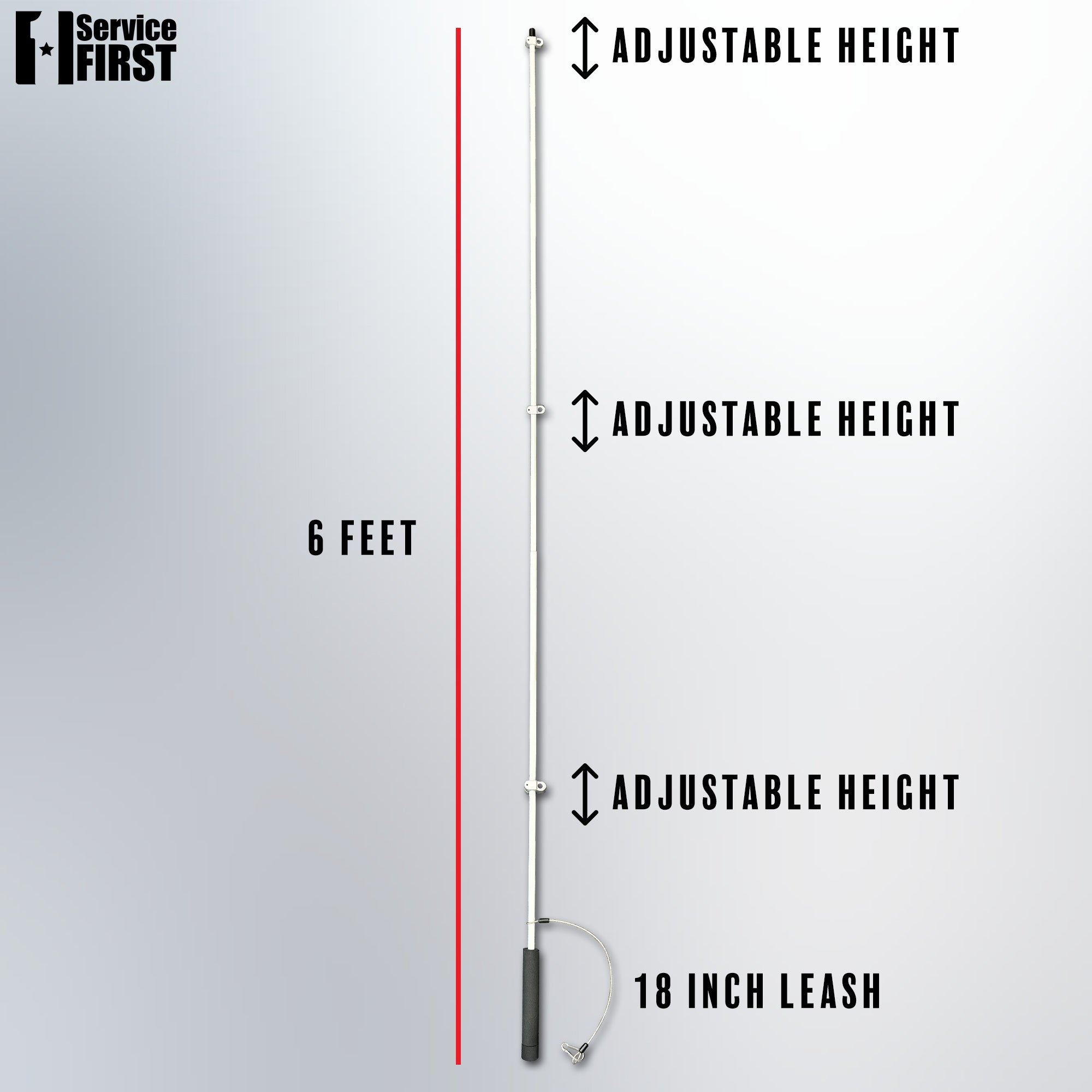 Boat Flagpole- Rod Holder Fiberglass Flagpole