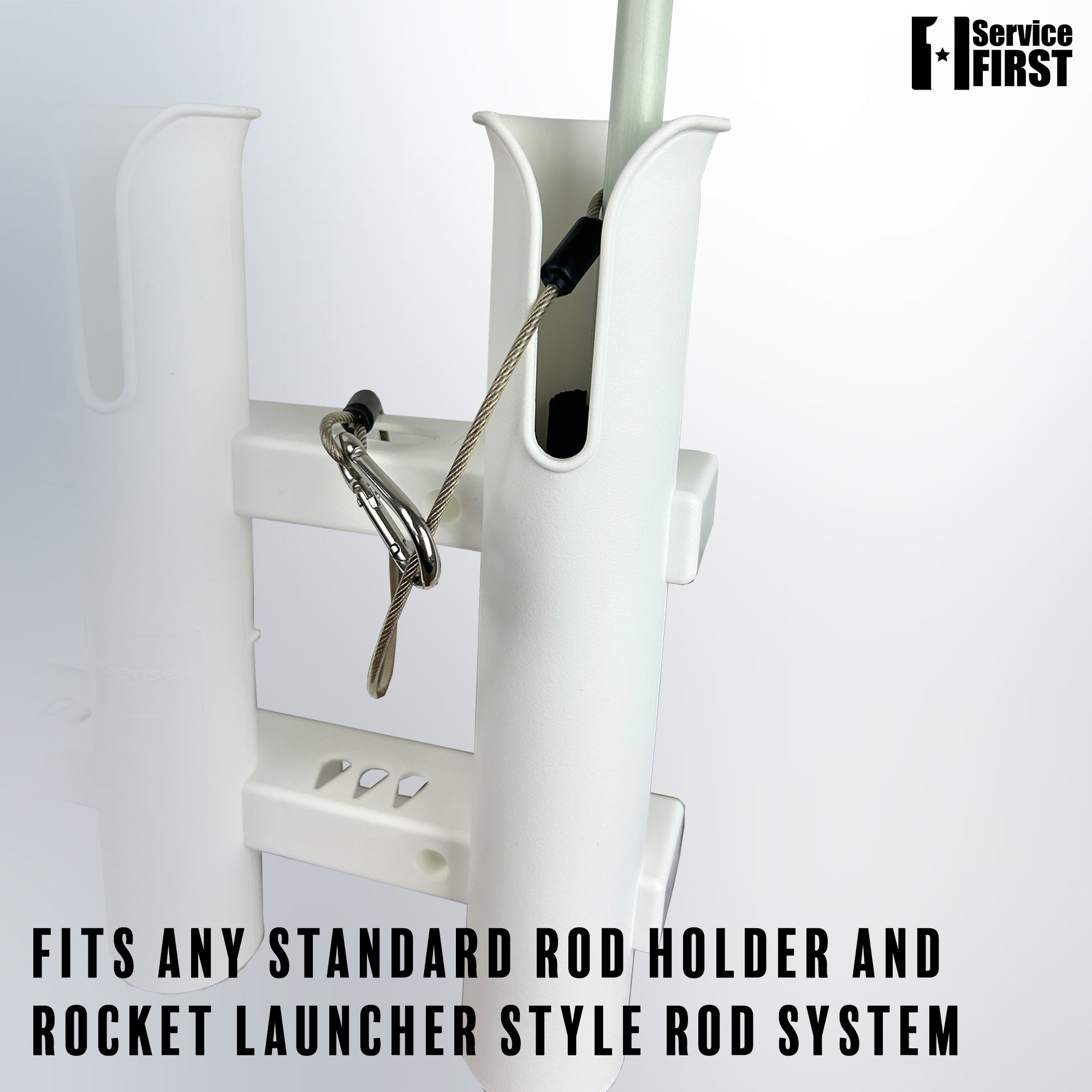 Boat Flagpole- Rod Holder Fiberglass Flagpole