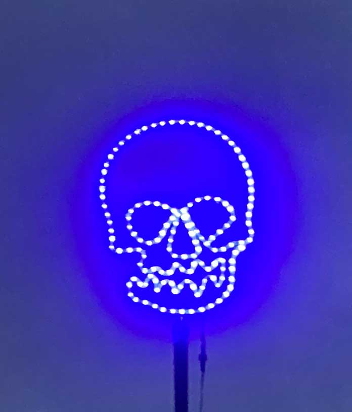 Halloween Skull Flagpole Finial & Jolley Roger Flag