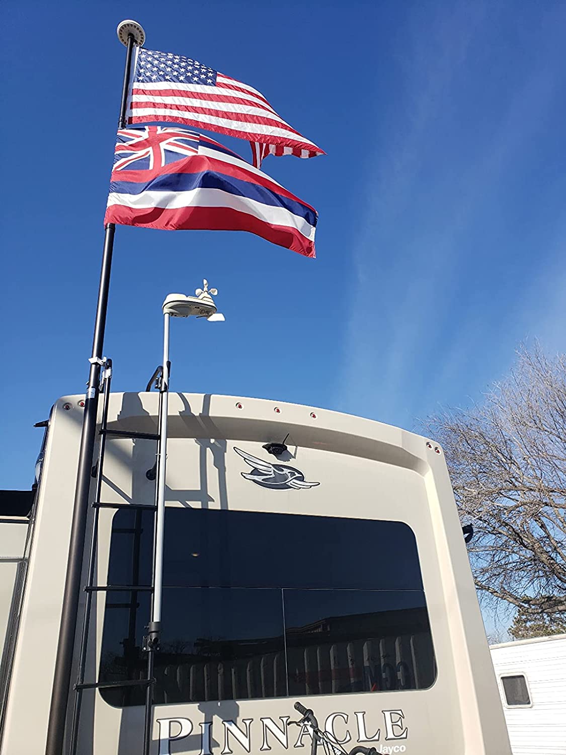 Universal R.V. Flagpole Ladder Mount