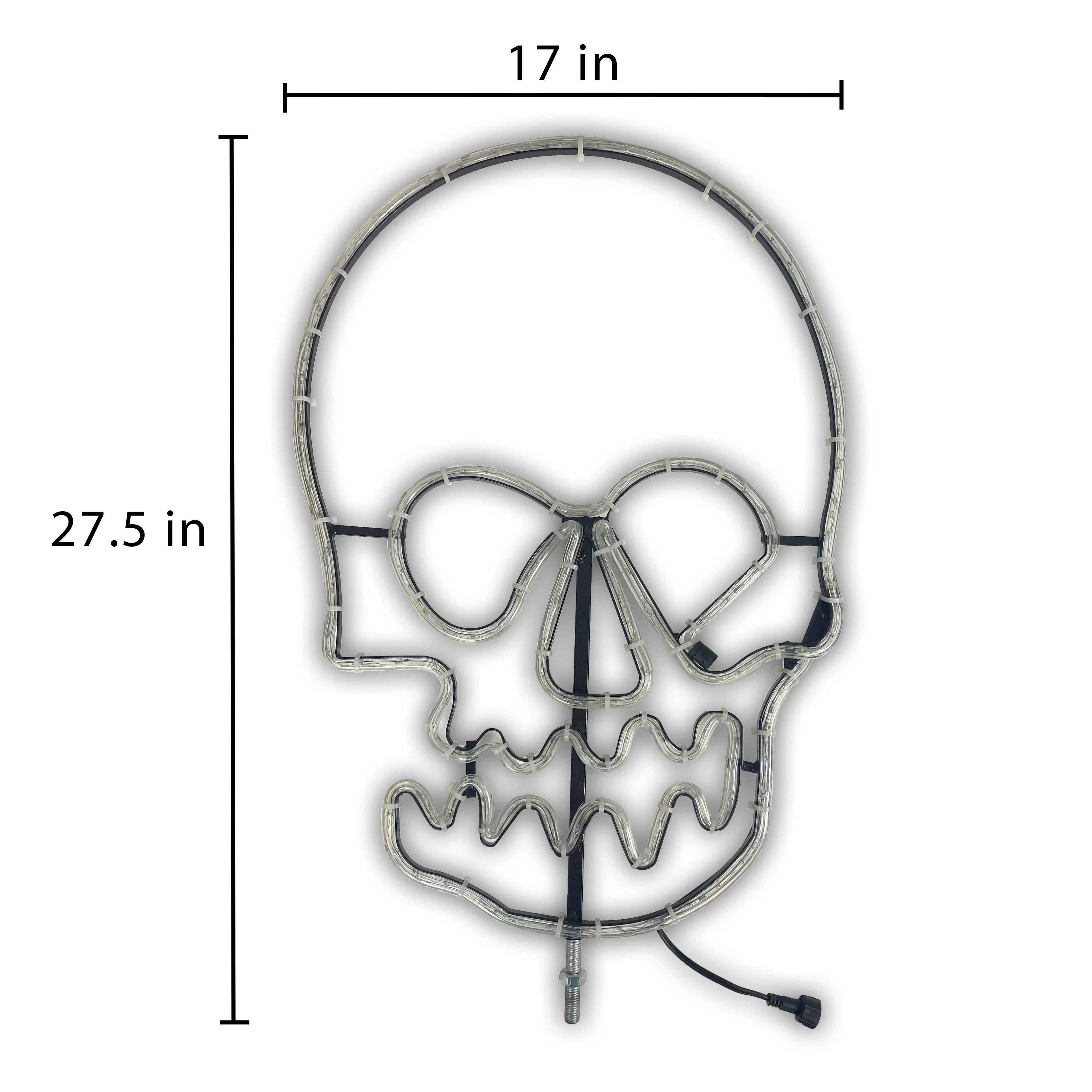Halloween Skull Flagpole Finial & Jolley Roger Flag