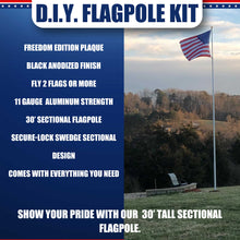 Load image into Gallery viewer, 30&#39; Delta Sectional &quot;Freedom Edition&quot; (Black) Flagpole Kit
