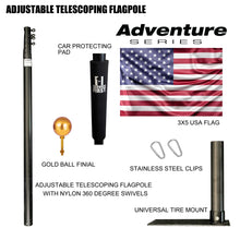 Load image into Gallery viewer, Adventure Series portable 20&#39; Telescoping Flagpole Package
