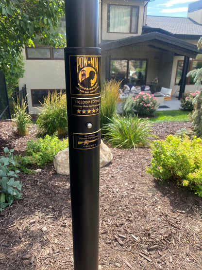 Memorial Flagpole Plaques Gold/Black