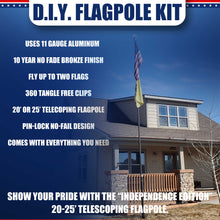 Load image into Gallery viewer, 20&#39; or 25&#39; Delta Telescoping Flagpole &quot;Independence&quot; (Bronze) (NEW!)

