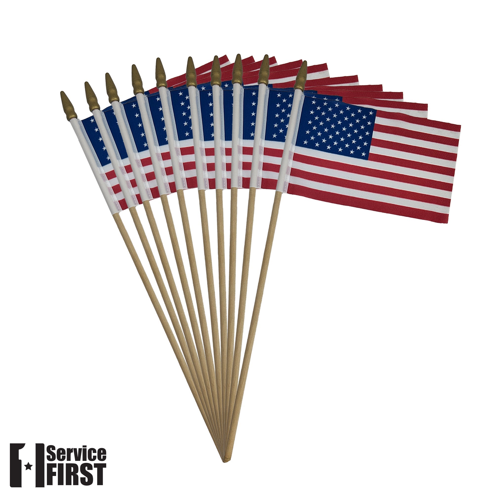 18&quot; USA, Veteran Flag 10 pack