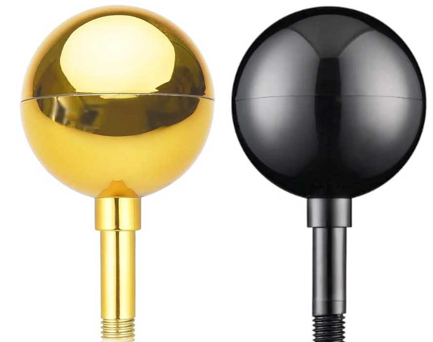 Gold/Black Ball Finial