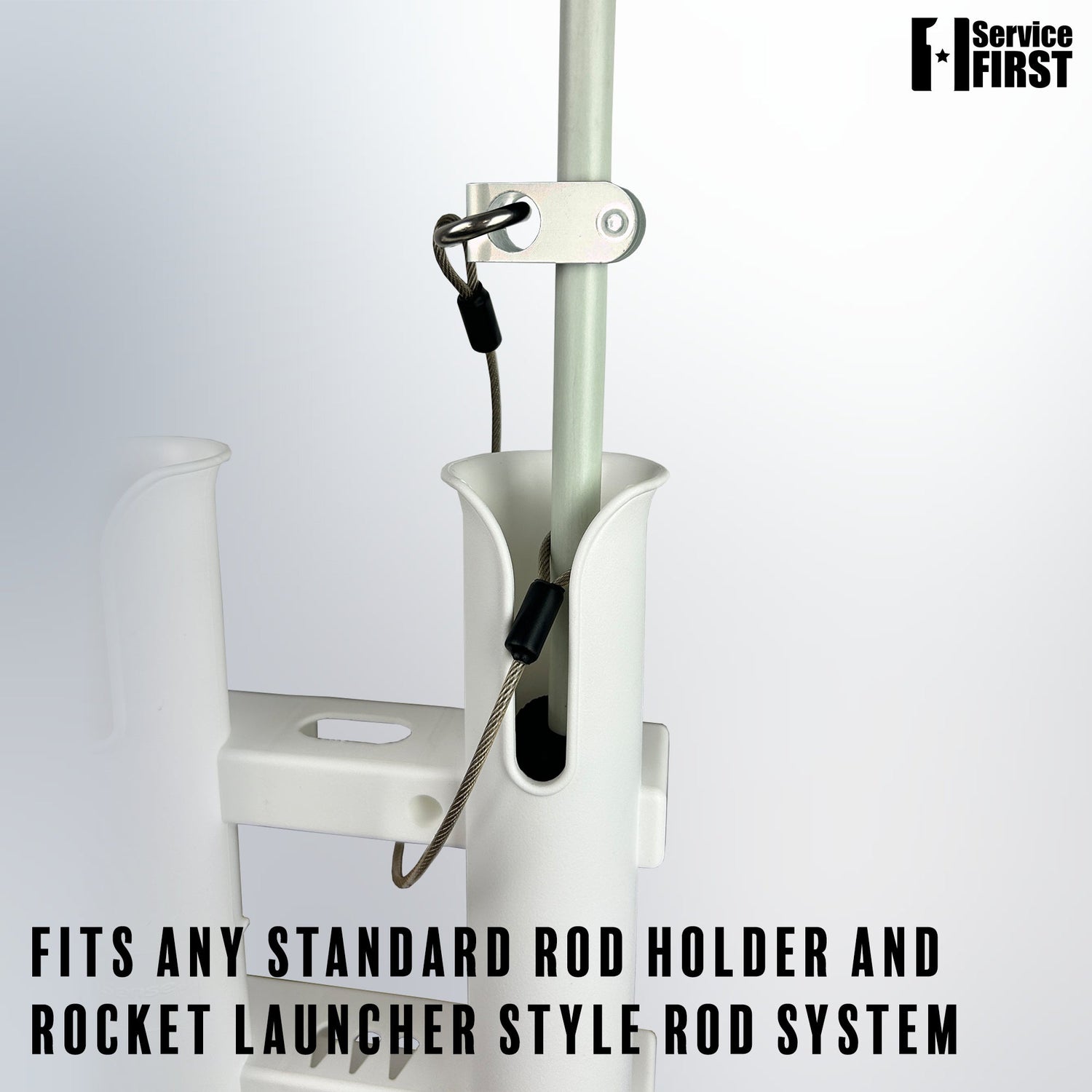 Boat Flagpole- Rod Holder Fiberglass Flagpole – OldGloryFlagpole