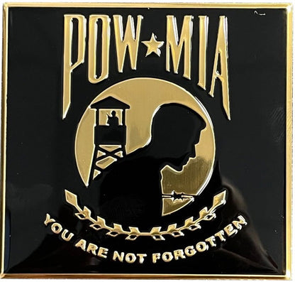 Memorial Flagpole Plaques Gold/Black