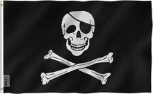 Load image into Gallery viewer, Halloween Skull Flagpole Finial &amp; Jolley Roger Flag
