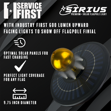 Load image into Gallery viewer, Sirius Solar Power Flagpole Light
