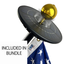 Load image into Gallery viewer, BUNDLE 25&#39; Delta TELESCOPING Flagpole ARMY Edition (Black)  (Pole, Light &amp; Flash Collar)
