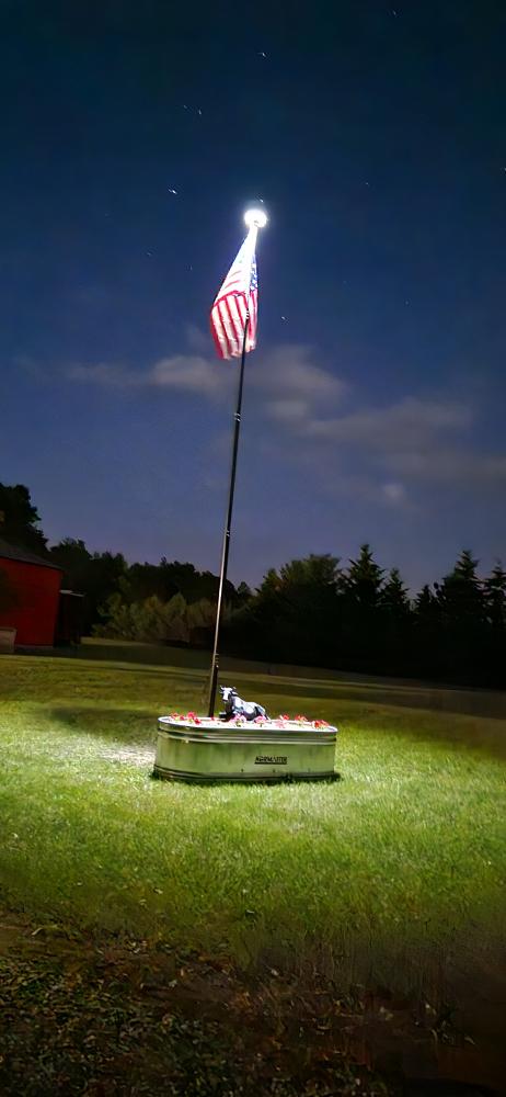 Sirius Solar Power Flagpole Light