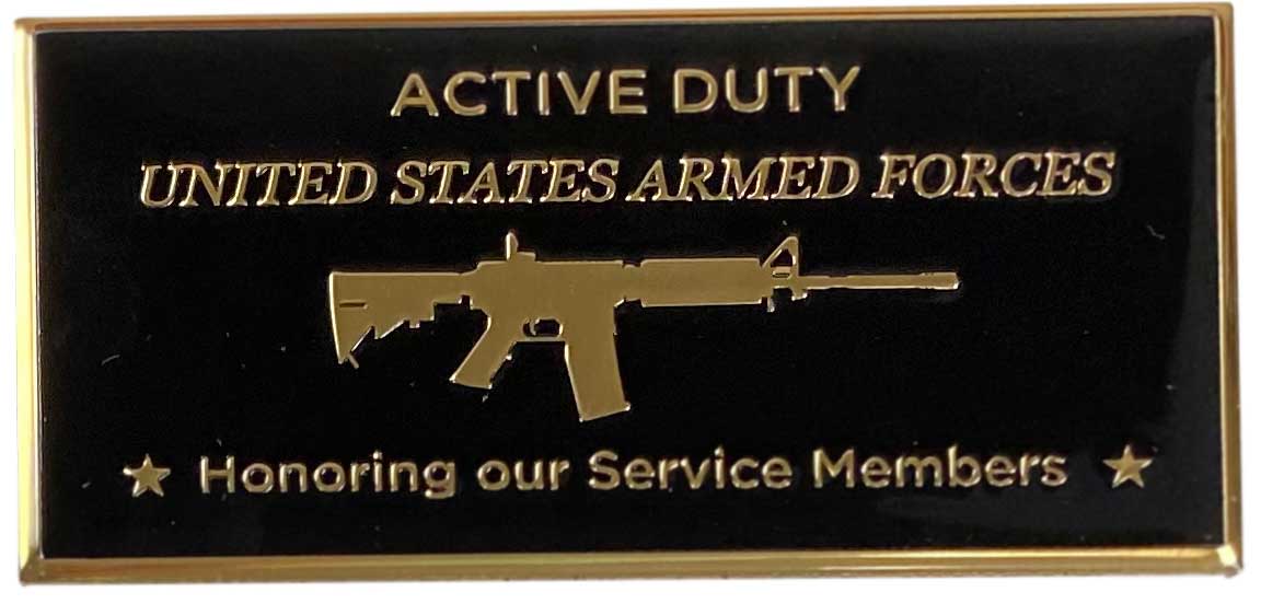 Memorial Flagpole Plaques Gold/Black