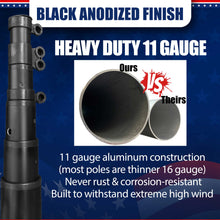 Load image into Gallery viewer, 25&#39; Delta TELESCOPING Flagpole ARMY Edition (Black)**Ships March 19th
