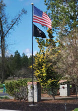 Load image into Gallery viewer, BUNDLE 25&#39; Delta TELESCOPING Flagpole ARMY Edition (Black)  (Pole, Light &amp; Flash Collar)**Ships March 19th
