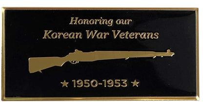 Memorial Flagpole Plaques Gold/Black