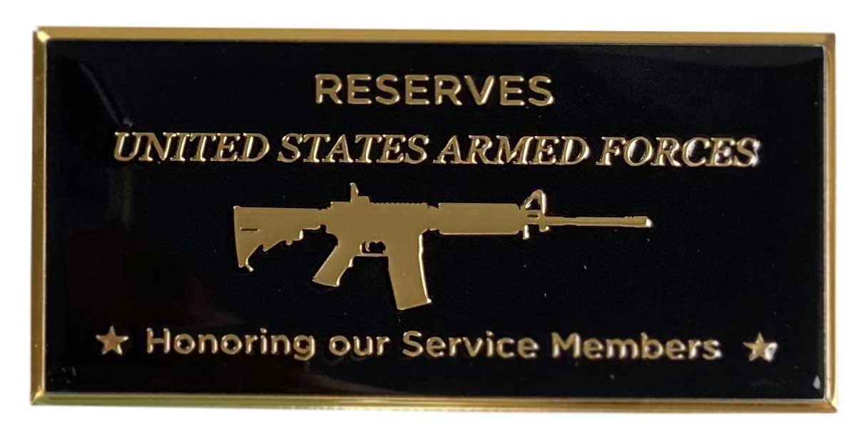 Memorial Flagpole Plaques Gold/Black