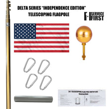 Load image into Gallery viewer, BUNDLE 20&#39; &amp; 25&#39; TELESCOPING &quot;Independence&quot; BRONZE (Pole, Light &amp; Flash Collar) (NEW!)
