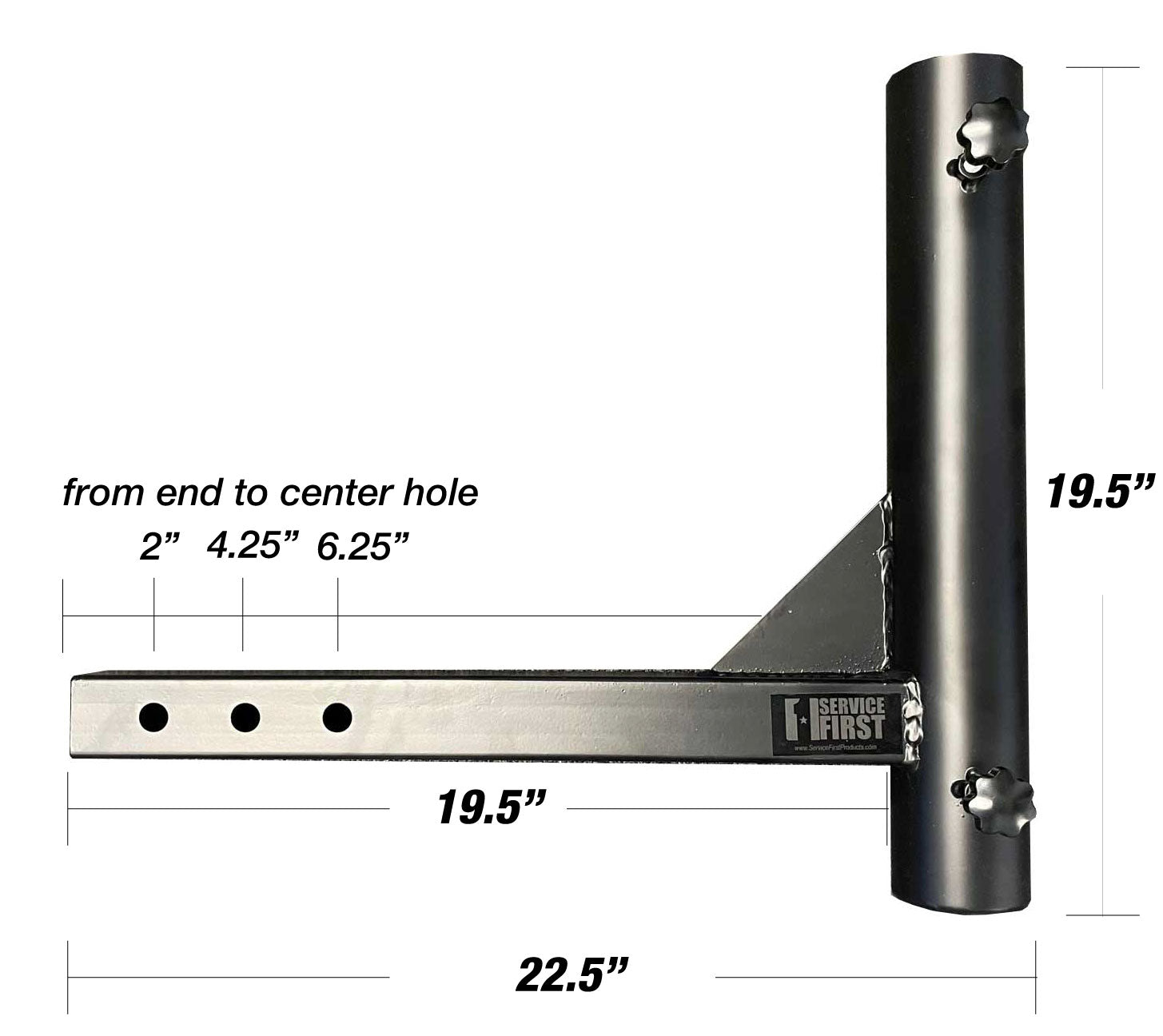 Rough Country 117504-RC Flag Pole Holder, Dual, 2 Hitch