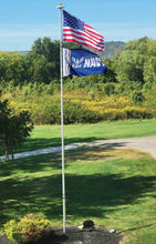 Load image into Gallery viewer, 25&#39; Delta TELESCOPING Flagpole NAVY Edition (Silver)**Ships March 10th
